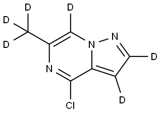 4-chloro-6-(methyl-d3)pyrazolo[1,5-a]pyrazine-2,3,7-d3 Struktur