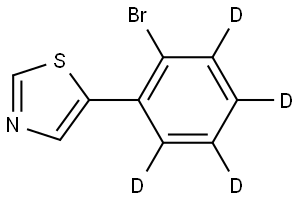 5-(2-bromophenyl-3,4,5,6-d4)thiazole Struktur