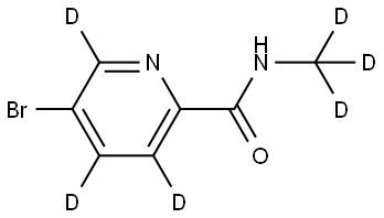 5-bromo-N-(methyl-d3)picolinamide-3,4,6-d3 Struktur