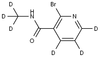 2-bromo-N-(methyl-d3)nicotinamide-4,5,6-d3 Struktur