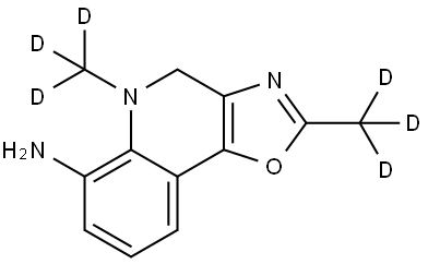 2,5-bis(methyl-d3)-4,5-dihydrooxazolo[4,5-c]quinolin-6-amine Struktur