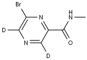 6-bromo-N-methylpyrazine-3,5-d2-2-carboxamide Struktur