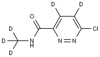 6-chloro-N-(methyl-d3)pyridazine-4,5-d2-3-carboxamide Struktur