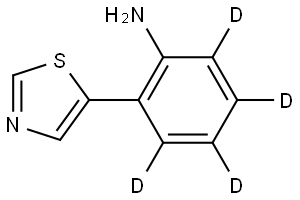 2-(thiazol-5-yl)benzen-3,4,5,6-d4-amine Struktur