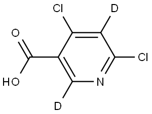 4,6-dichloronicotinic-2,5-d2 acid Struktur