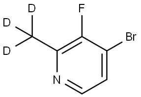 4-bromo-3-fluoro-2-(methyl-d3)pyridine Struktur