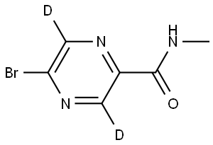 5-bromo-N-methylpyrazine-3,6-d2-2-carboxamide Struktur