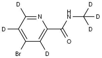 4-bromo-N-(methyl-d3)picolinamide-3,5,6-d3 Struktur