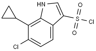 1H-Indole-3-sulfonyl chloride, 6-chloro-7-cyclopropyl- Struktur