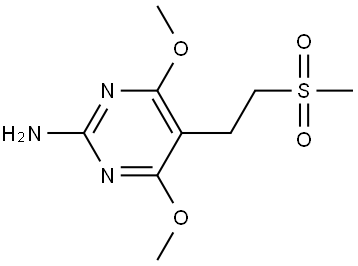 2-Pyrimidinamine, 4,6-dimethoxy-5-[2-(methylsulfonyl)ethyl]- Struktur