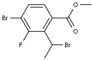 methyl 4-bromo-2-(1-bromoethyl)-3-fluorobenzoate Struktur