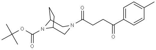 3,8-Diazabicyclo[3.2.1]octane-8-carboxylic acid, 3-[4-(4-methylphenyl)-1,4-dioxobutyl]-, 1,1-dimethylethyl ester Struktur