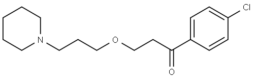 1-Propanone, 1-(4-chlorophenyl)-3-[3-(1-piperidinyl)propoxy]- Struktur