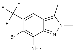 2H-Indazol-7-amine, 6-bromo-2,3-dimethyl-5-(trifluoromethyl)- Struktur