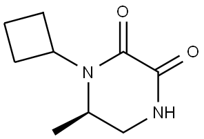 2,3-Piperazinedione, 1-cyclobutyl-6-methyl-, (6R)- Struktur