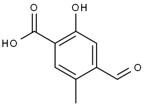 Benzoic acid, 4-formyl-2-hydroxy-5-methyl- Struktur