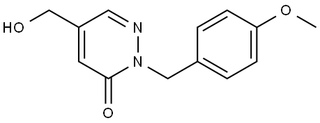 3(2H)-Pyridazinone, 5-(hydroxymethyl)-2-[(4-methoxyphenyl)methyl]- Struktur