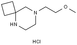 8-(2-Methoxyethyl)-5,8-diazaspiro[3.5]nonane (hydrochloride) Struktur