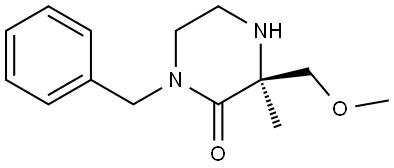 2-Piperazinone, 3-(methoxymethyl)-3-methyl-1-(phenylmethyl)-, (3S)- Structure