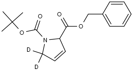 2-benzyl 1-(tert-butyl) 2,5-dihydro-1H-pyrrole-1,2-dicarboxylate-5,5-d2 Struktur