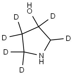 pyrrolidin-2,3,4,4,5,5-d6-3-ol Struktur