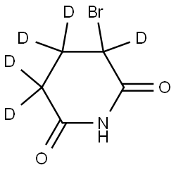 3-bromopiperidine-2,6-dione-3,4,4,5,5-d5 Struktur