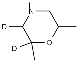 2,6-dimethylmorpholine-2,3-d2 Struktur