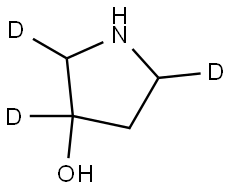 pyrrolidin-2,3,5-d3-3-ol Struktur