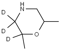 2,6-dimethylmorpholine-2,3,3-d3 Struktur