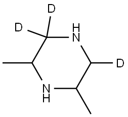 2,6-dimethylpiperazine-3,3,5-d3 Struktur