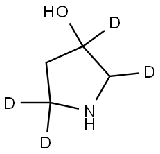 pyrrolidin-2,3,5,5-d4-3-ol Struktur