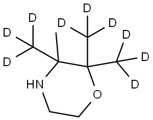 3-methyl-2,2,3-tris(methyl-d3)morpholine Struktur