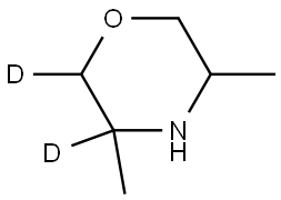 3,5-dimethylmorpholine-2,3-d2 Struktur