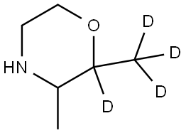 3-methyl-2-(methyl-d3)morpholine-2-d Struktur