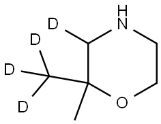 2-methyl-2-(methyl-d3)morpholine-3-d Struktur