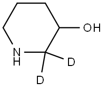 piperidin-2,2-d2-3-ol Struktur