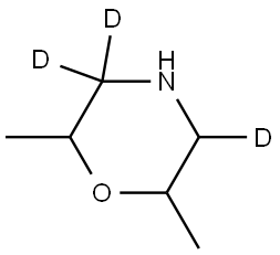 2,6-dimethylmorpholine-3,3,5-d3 Struktur