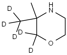 3-methyl-3-(methyl-d3)morpholine-2,2-d2 Struktur