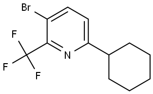 3-bromo-6-cyclohexyl-2-(trifluoromethyl)pyridine Struktur