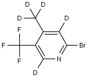 2-bromo-4-(methyl-d3)-5-(trifluoromethyl)pyridine-3,6-d2 Struktur