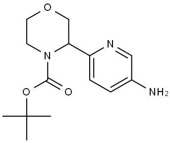 tert-butyl 3-(5-aminopyridin-2-yl)morpholine-4-carboxylate Struktur