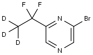 2-bromo-6-(1,1-difluoroethyl-2,2,2-d3)pyrazine Struktur