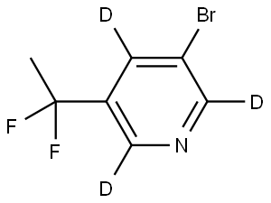 3-bromo-5-(1,1-difluoroethyl)pyridine-2,4,6-d3 Struktur