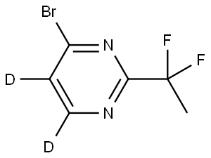 4-bromo-2-(1,1-difluoroethyl)pyrimidine-5,6-d2 Struktur