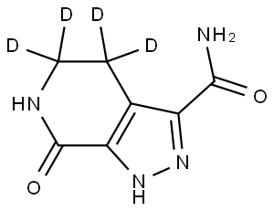 7-oxo-4,5,6,7-tetrahydro-1H-pyrazolo[3,4-c]pyridine-4,4,5,5-d4-3-carboxamide Struktur