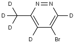 5-bromo-3-(methyl-d3)pyridazine-4,6-d2 Struktur