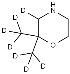 2,2-bis(methyl-d3)morpholine-3-d Struktur