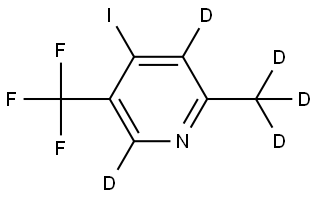 4-iodo-2-(methyl-d3)-5-(trifluoromethyl)pyridine-3,6-d2 Struktur