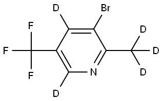 3-bromo-2-(methyl-d3)-5-(trifluoromethyl)pyridine-4,6-d2 Struktur