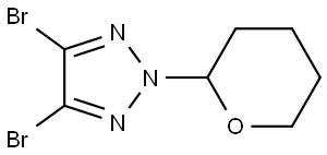 4,5-dibromo-2-(tetrahydro-2H-pyran-2-yl)-2H-1,2,3-triazole Struktur